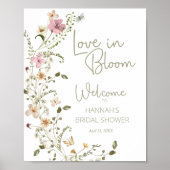 咲き誇る愛のワイルドフラワーブライダルシャワーのご案内 ポスター (正面)