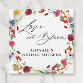 咲き誇る愛のワイルドフラワーブライダルシャワーフェイバー フェイバータグ (正面)