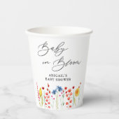 咲き誇る愛のワイルドフラワーブライダルシャワー 紙コップ (正面)