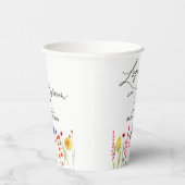 咲き誇る愛のワイルドフラワー ブライダルシャワー 紙コップ (右)