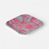 咲き誇る愛の花柄ペーパープレート ペーパープレート (傾斜あり)