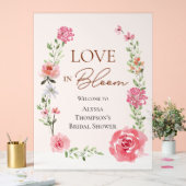 咲き誇る愛の花 ブライダルシャワー ウェルカムサイン アクリルサイン (ウェディング)