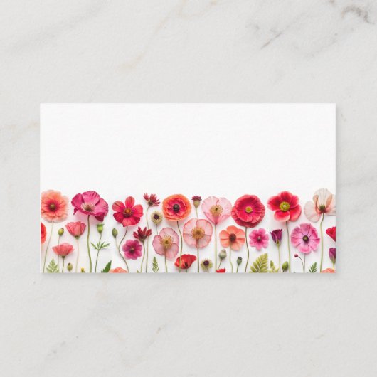 咲き誇る愛 ワイルドフラワーデートナイトのアイデア エンクロージャーカード (裏面)