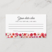 咲き誇る愛 ワイルドフラワーデートナイトのアイデア エンクロージャーカード (正面)