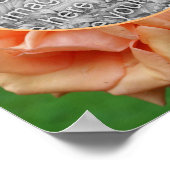 咲き誇る桃色のバラのフレーム　オリジナルの写真から作成 ポスター (角)