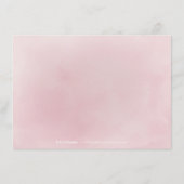 咲き誇る植物のソフトピンクの花の宿泊案内 エンクロージャーカード (裏面)