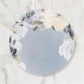 咲き誇る植物のダスティーブルーの花の感謝 フェイバータグ (裏面)