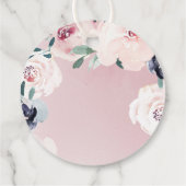 咲き誇る植物のピンクの花の感謝 フェイバータグ (裏面)