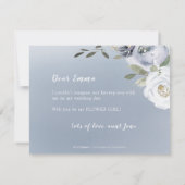 咲き誇る植物の灰色 あなたは私のフラワーガールになってくれる? 招待状 (裏面)