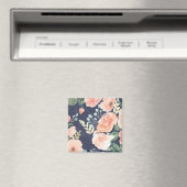 咲き誇る歓喜 |ピーチ&ブルーバラ&ポピー マグネット (インサイチュ (食洗機))