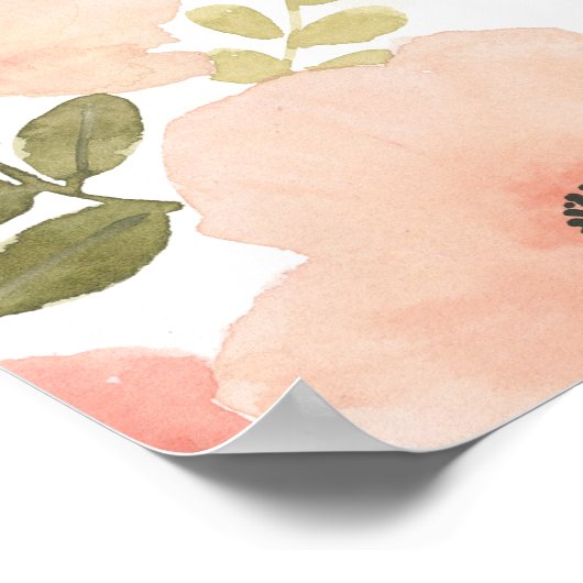 咲き誇る歓喜 | Pastel Peach ポスター (角)