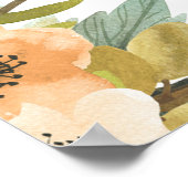 咲き誇る水彩写真ブースポスター ポスター (角)