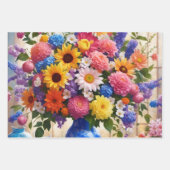 咲き誇る牡丹 ラッピングペーパーシート (正面3)