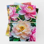 咲き誇る牡丹 ラッピングペーパーシート (インサイチュ)