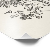 咲き誇る美しさ: モノクロの木のスケッチ フォトプリント            (角)