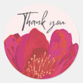 咲き誇る花のブライダルシャワーフェイバー ラウンドシール (正面)