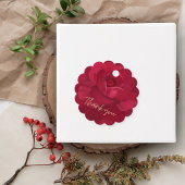 咲き誇る花嫁のローズとゴールドの花のブライダルシャワー フェイバータグ