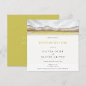 咲き誇る草原のカップルシャワー 招待状 (正面/裏面)