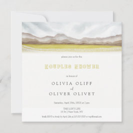 咲き誇る草原のカップルシャワー 招待状