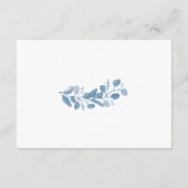 咲き誇る青い植物の結婚式の招待状 エンクロージャーカード (裏面)