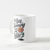 咲き過忙しぎ – 花予測できなデザイン コーヒーマグカップ (正面左)