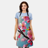 咲くさくらんぼの春 エプロン (着用した状態)