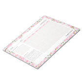 咲くさくらんぼの花のカレンダー ノートパッド (アングル)