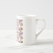 咲くさくらんぼの花模様 ボーンチャイナマグカップ (右)