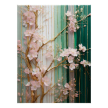 咲くさくらんぼ花の壁