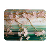 咲くさくらんぼ花の壁 マグネット (横)