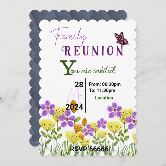 咲くつながり 招待状 (正面/裏面)