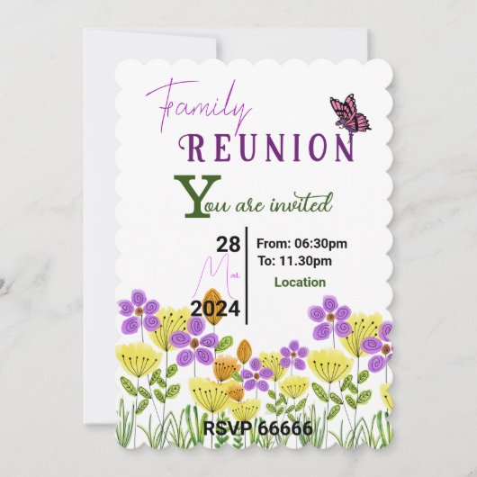 咲くつながり 招待状 (正面)