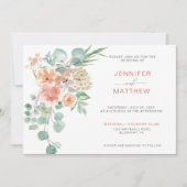 咲くアプリコットフローラ花束（横）| 招待状 (正面)