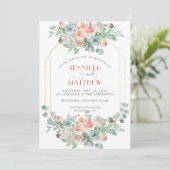 咲くアプリコットフローラ – アプリコットの背景 | 招待状 (スタンド正面)