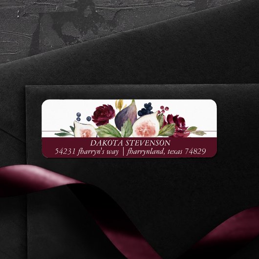 咲くイチジク |フルーツ素朴ブロッサムのムーディアドレス ラベル