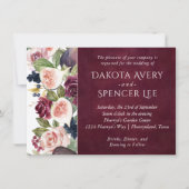 咲くイチジク |ムーディはっきりしたーフローラの結婚数 招待状 (正面)