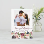 咲くイチジク |ムーディ素朴エレガントフローラ写真 サンキューカード (スタンド正面)