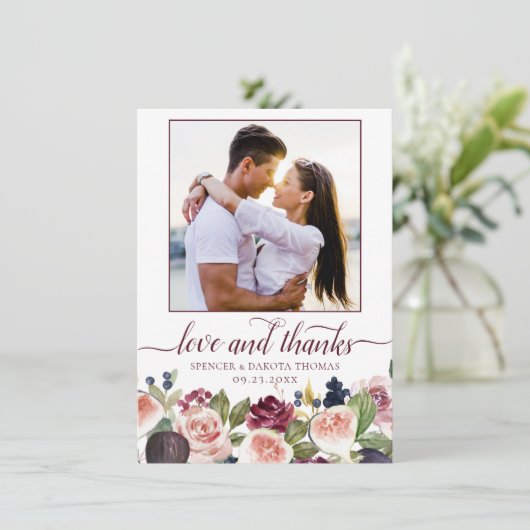 咲くイチジク |ムーディ素朴エレガントフローラ写真 サンキューカード (スタンド正面)