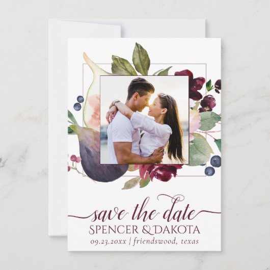 咲くイチジク |ムーディ素朴エレガントフローラ写真 セーブザデート (正面)