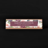 咲くイチジク |水エレガント色のフローラと名前 デスクネームプレート