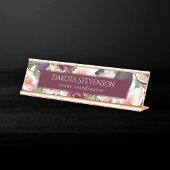 咲くイチジク |水エレガント色のフローラと名前 デスクネームプレート