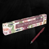 咲くイチジク |水エレガント色のフローラと名前 デスクネームプレート