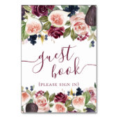 咲くイチジク |水素朴色エレガントフローラ テーブルナンバー (裏面)