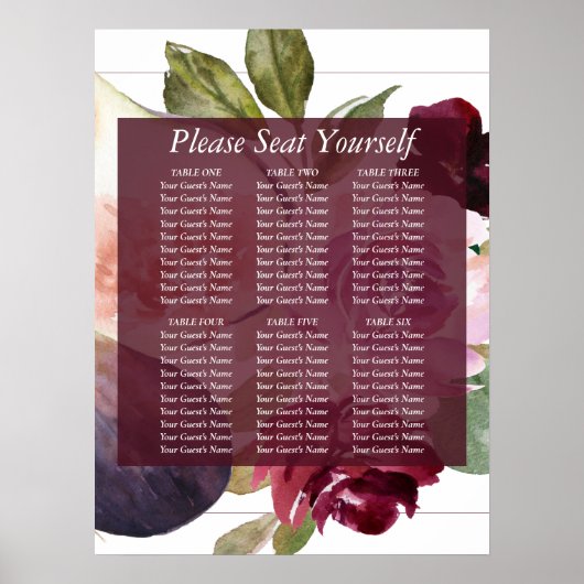 咲くイチジク | Fruit 素朴 10-Top座席表 ポスター (正面)