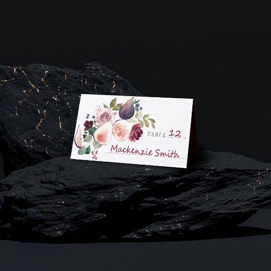 咲くイチジク | Moody 素朴 Fruit エレガント Blossom プレイスカード