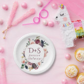 咲くイチジク | Moody 素朴 Monogramリース ペーパープレート (パーティー)