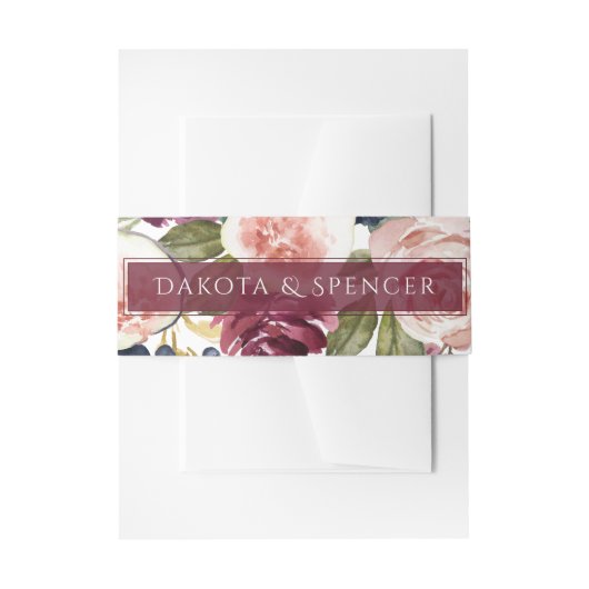 咲くイチジク | Moody Waterカラーフローラ結婚ズ 招待状ベリーバンド (正面例)