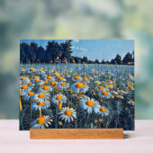 咲くカモミールの畑 アクリルサイン (ニュートラル)