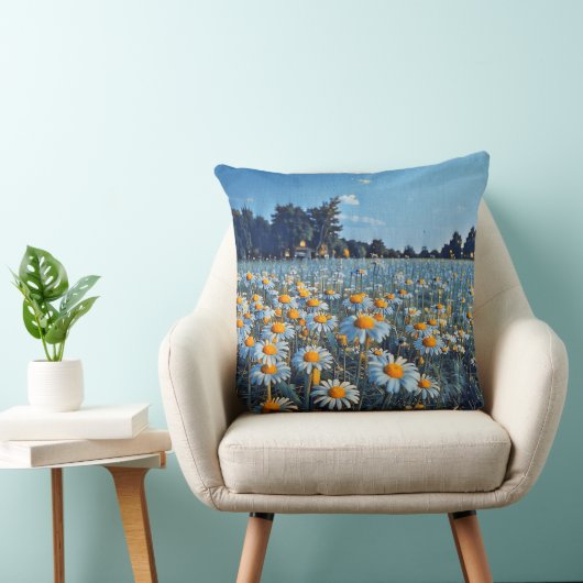 咲くカモミールの畑 クッション (椅子)