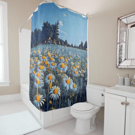 咲くカモミールの畑 シャワーカーテン (インサイチュ)